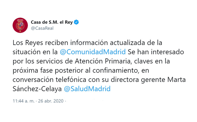 ​Sus Majestades los Reyes se interesan por los servicios de atención primaria en la Comunidad de Madrid